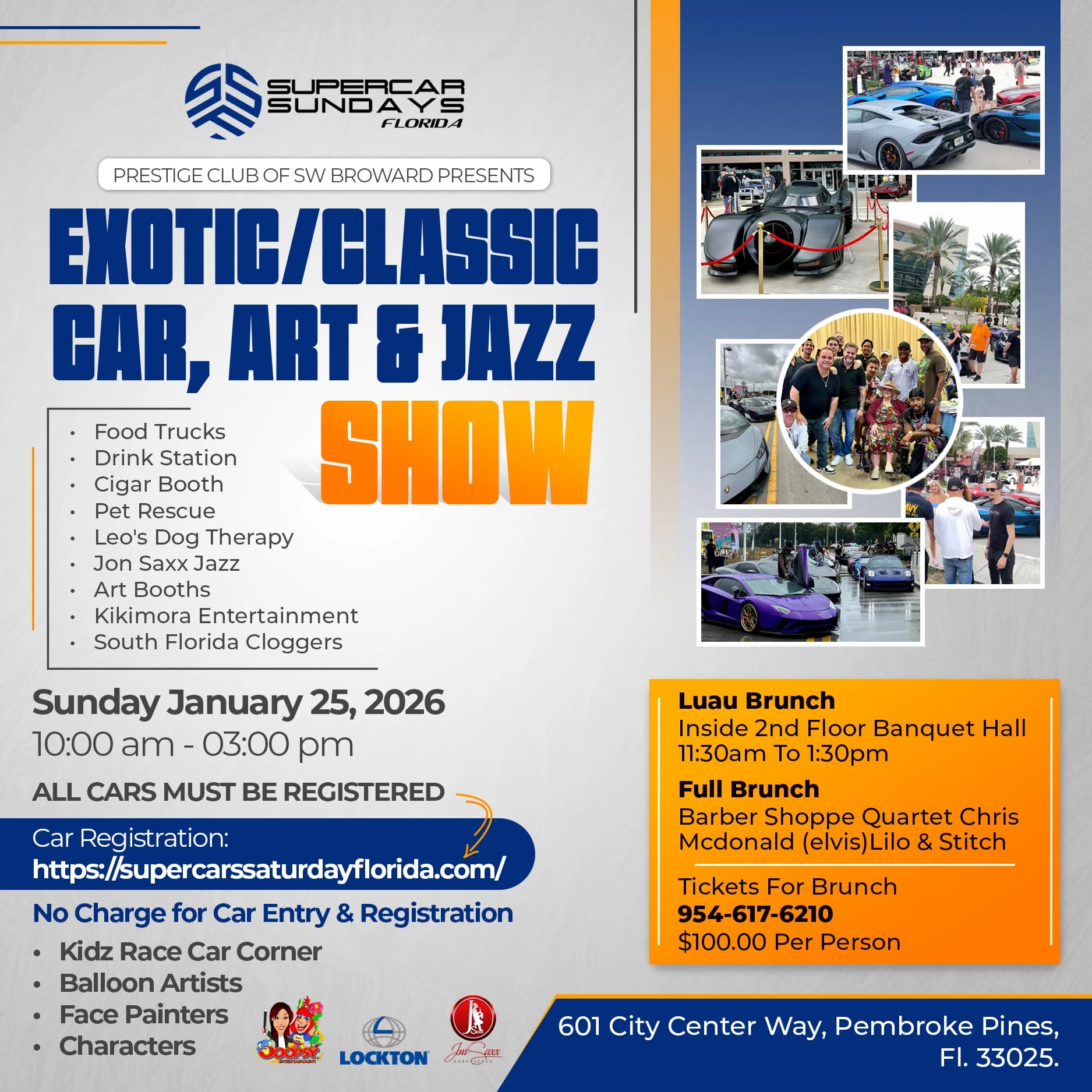 2ND ANNUAL PRESTIGE CLUB CAR SHOW, ART & JAZZ EXTRAVAGANZA