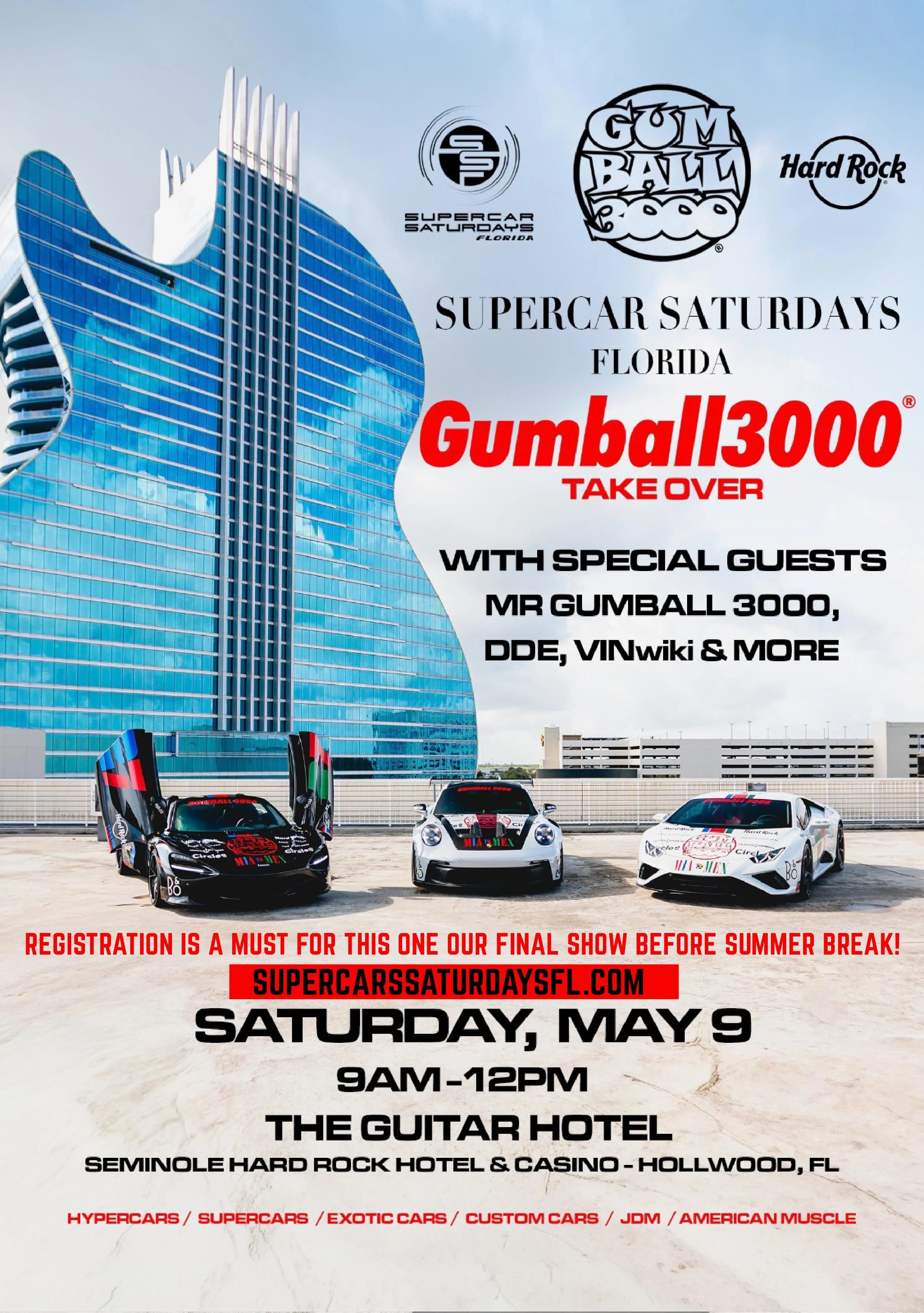 May 9 is about to be NEXT LEVEL at Supercar Saturdays Florida.