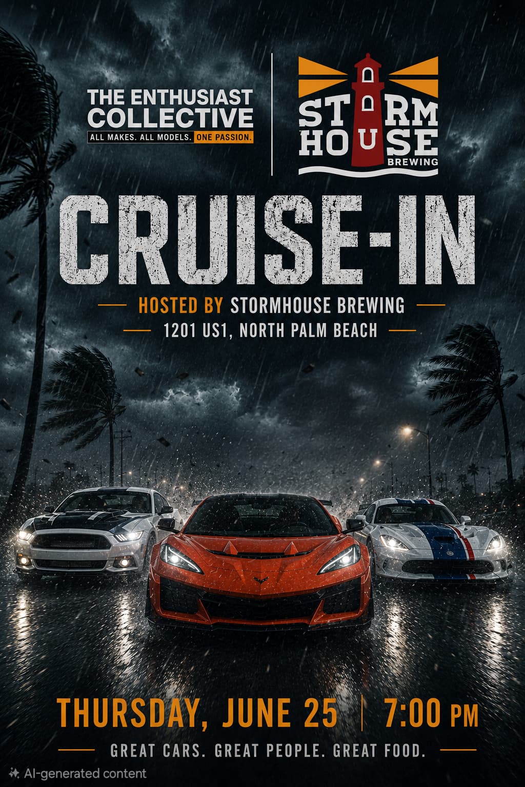 Cruise-in at Stormhouse Brewing hosted by The Enthusiast Collective
