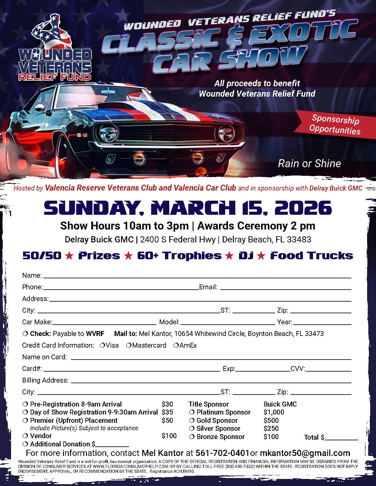 WOUNDED VETERANS RELIEF FUND CAR SHOW