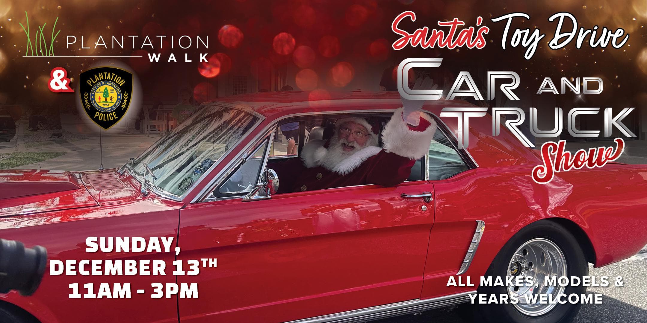 Plantation Walk & City of Plantation PD Santa's Toy Drive Car & Truck Show